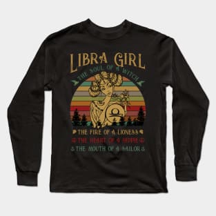 Libra Girl The Soul Of A Witch Awesome T shirt Long Sleeve T-Shirt